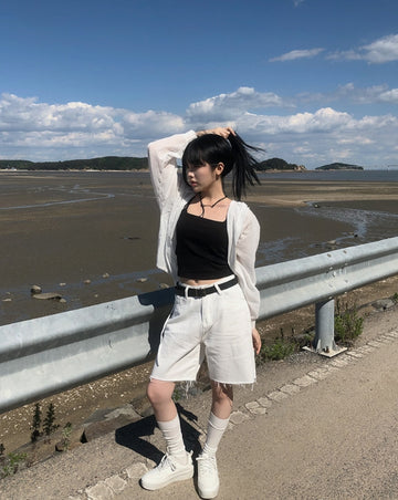 Wish Hood String Summer Cardigan Shirt